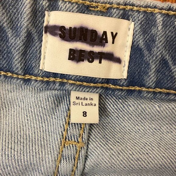 Aritzia Sunday Best Zola Mom Jean High Waisted Light Wash Size 8 EUC - Picture 3 of 5